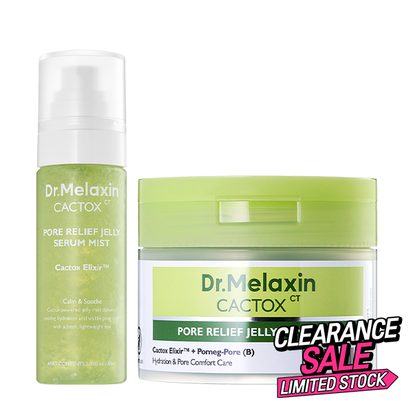 [CLEARANCE SALE] CACTOX Pore Relief Jelly Toner 60 Pads  & Serum Mist Duo