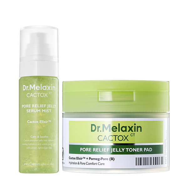 [CLEARANCE SALE] CACTOX Pore Relief Jelly Toner 60 Pads  & Serum Mist Duo