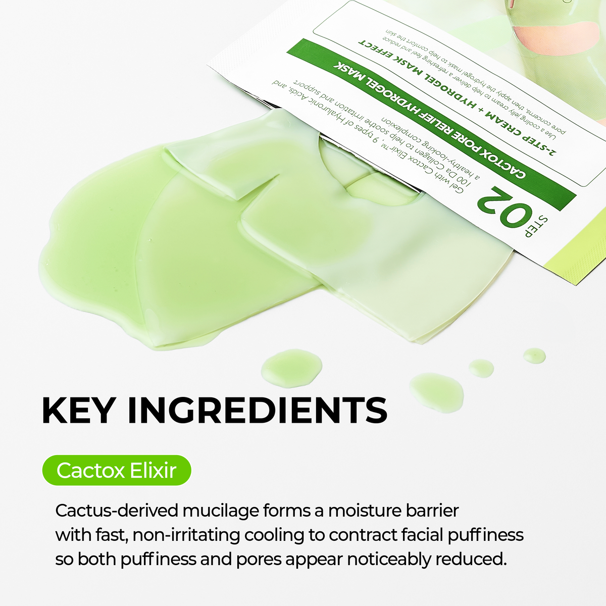 [CLEARANCE SALE] CACTOX De-Puffing Pore Tox Gel Mask 4EA