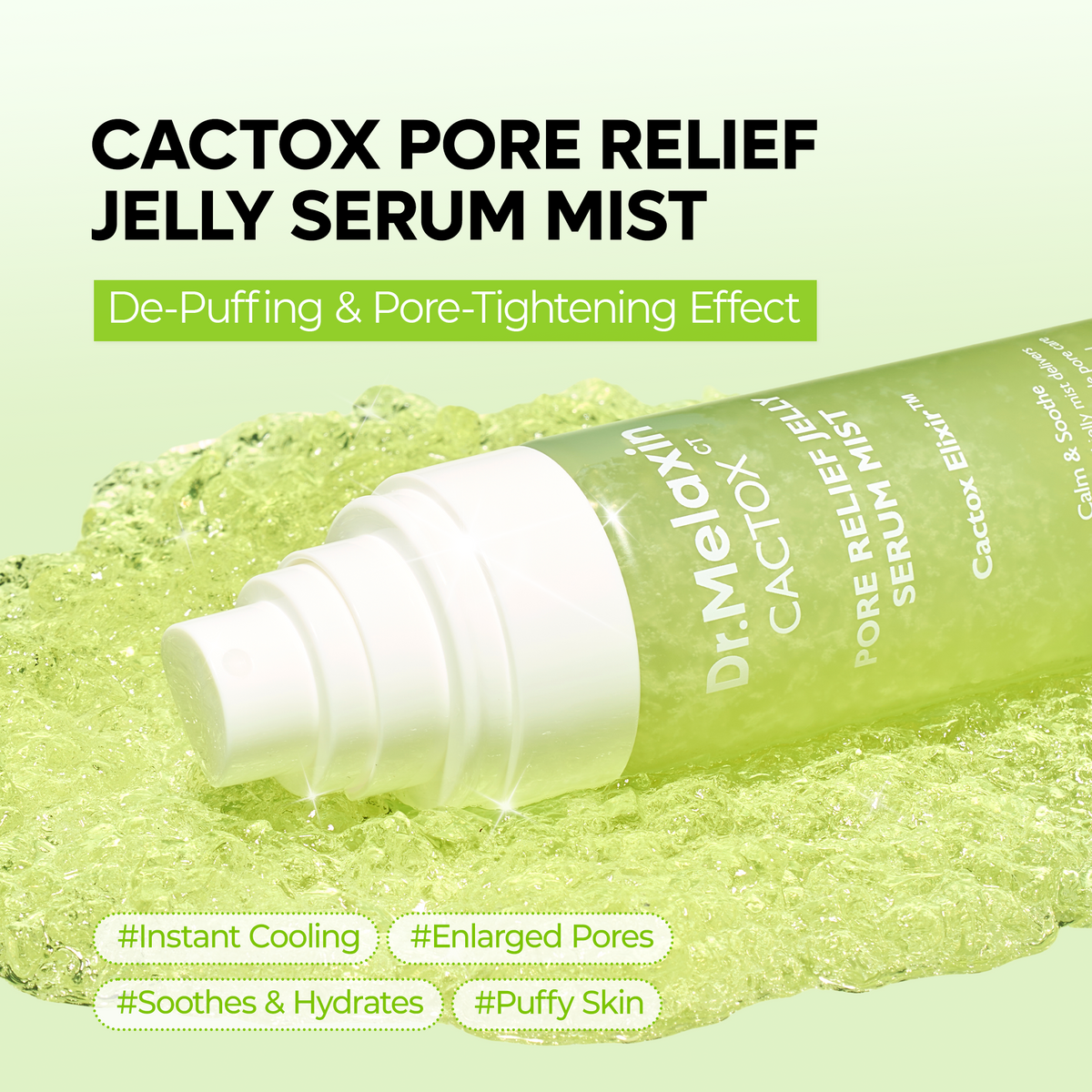 [CLEARANCE SALE] CACTOX Pore Relief Jelly Toner 60 Pads  & Serum Mist Duo