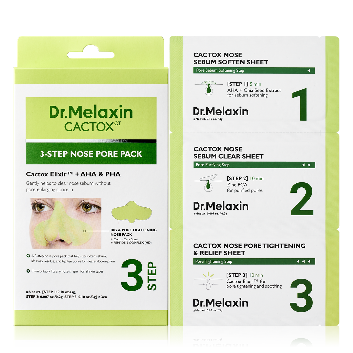 [CLEARANCE SALE] CACTOX 3-Step Nose Mask Pack